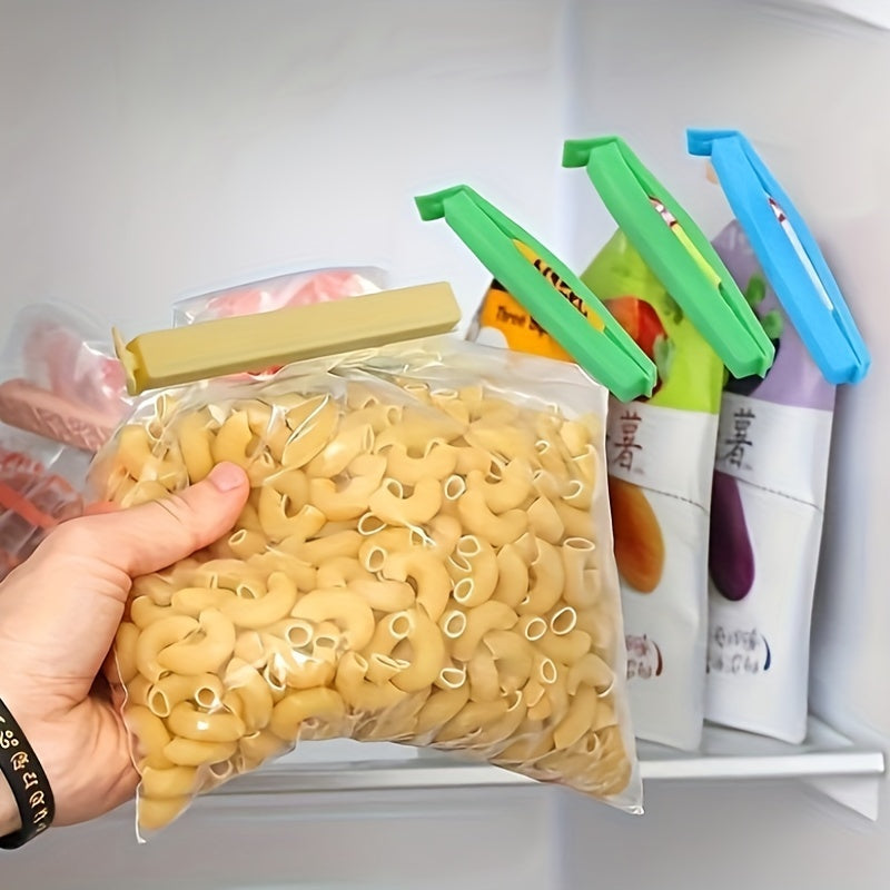 Pack of 12 Reusable Plastic Bag Clips for Sealing and Storage