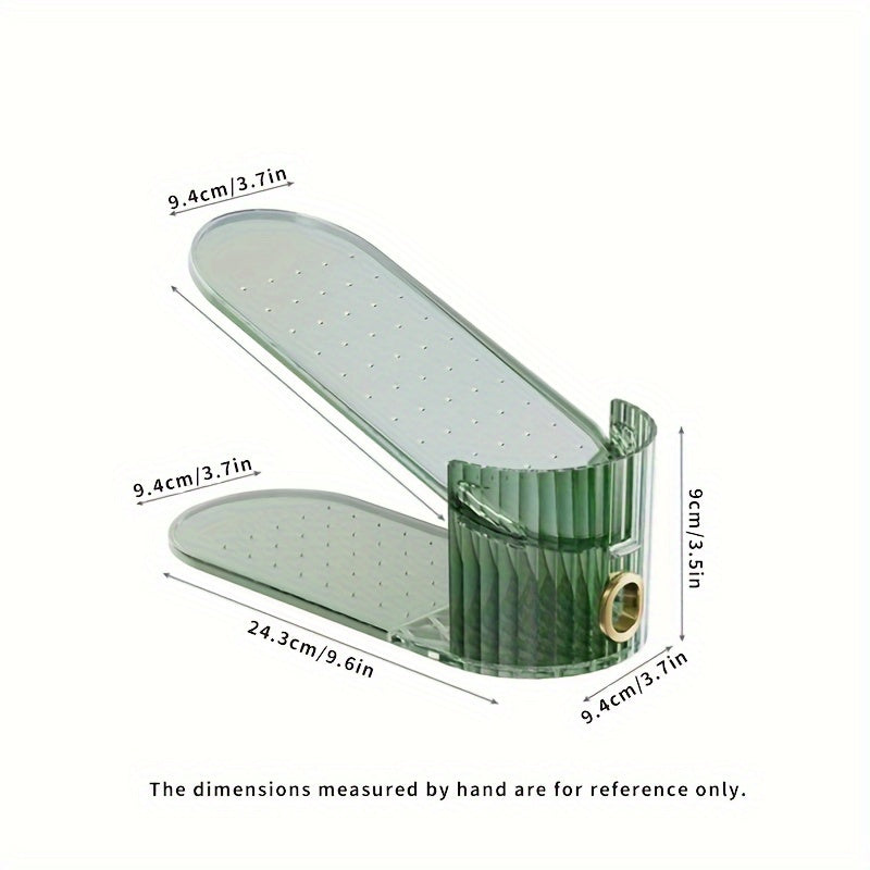 Juegos de organizadores de almacenamiento para zapatos de 10 o 20 piezas, de plástico ajustable, doble capa, transparente