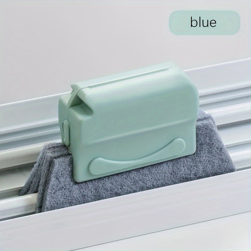 Cepillo de limpieza de ventanas con goma para mano, herramienta para bordes y grietas, dureza media