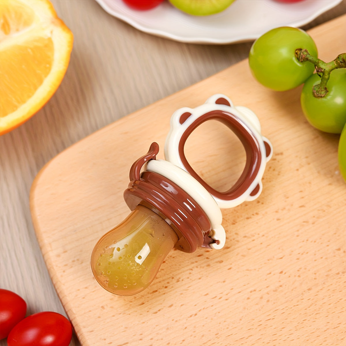 Baby Silicone Fruit Feeder for Babies 0+ Dark Brown