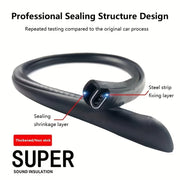 Car Door Edge Weatherstripping Seal Strip Set for B Pillar Rubber Protection