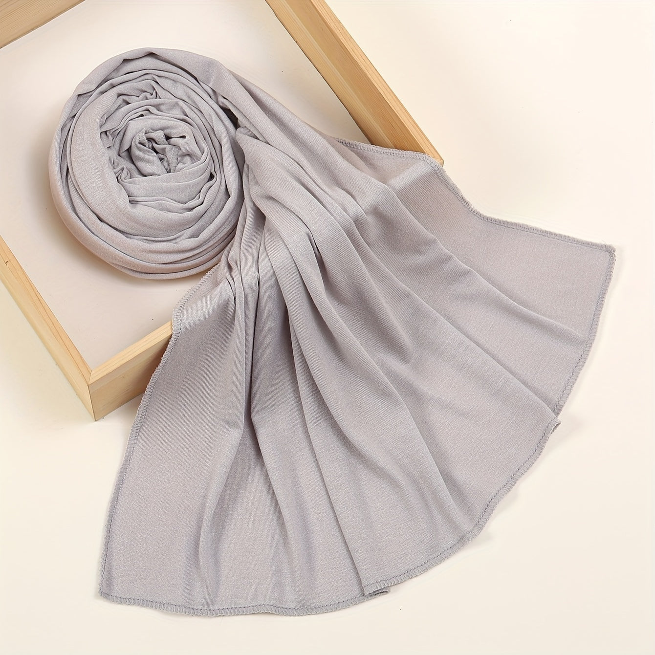 Windproof Sunscreen Shawl for Women Soft Breathable Muslim Hijab Solid Color