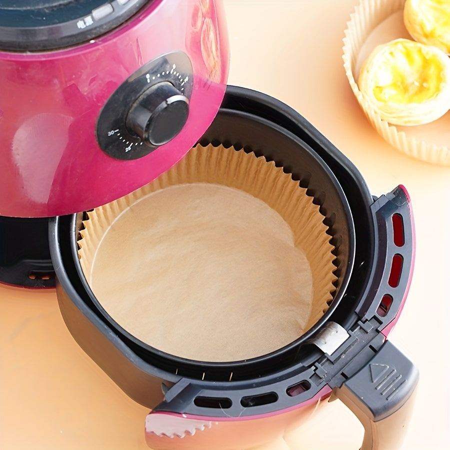 50 dona yopishmaydigan havo frayer uchun qog'ozlar, pishirish, grill qilish, suv o'tkazmaydigan, yog'ga chidamli