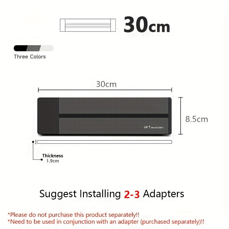 European Standard Rotating Wall Power Socket with USB Type C 220-240V Surface Mount