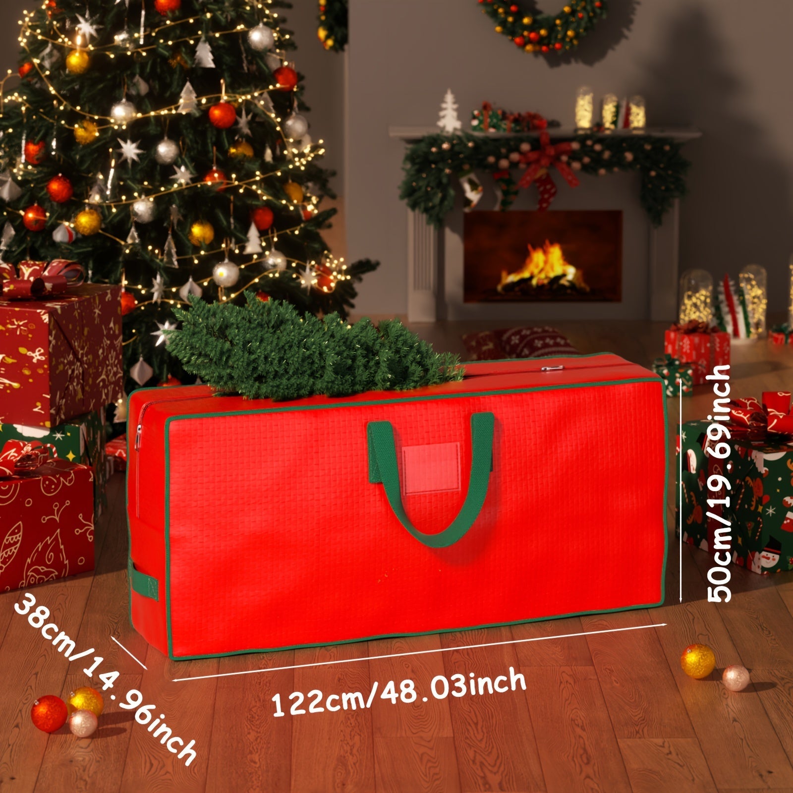 Large Capacity Foldable Storage Bag for Christmas Tree with Double Handles