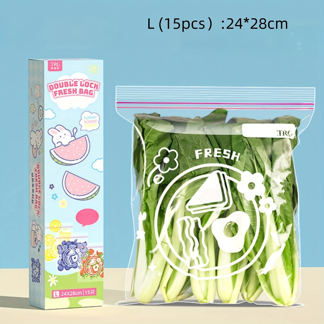 Uyda qalinlashtirilgan yangi saqlash muhrlangan sumkalar muzlatgich va muzlatilgan meva/ sabzavot saqlash uchun - 15/20/55 dona oshxona saqlash sumkalari to'plami