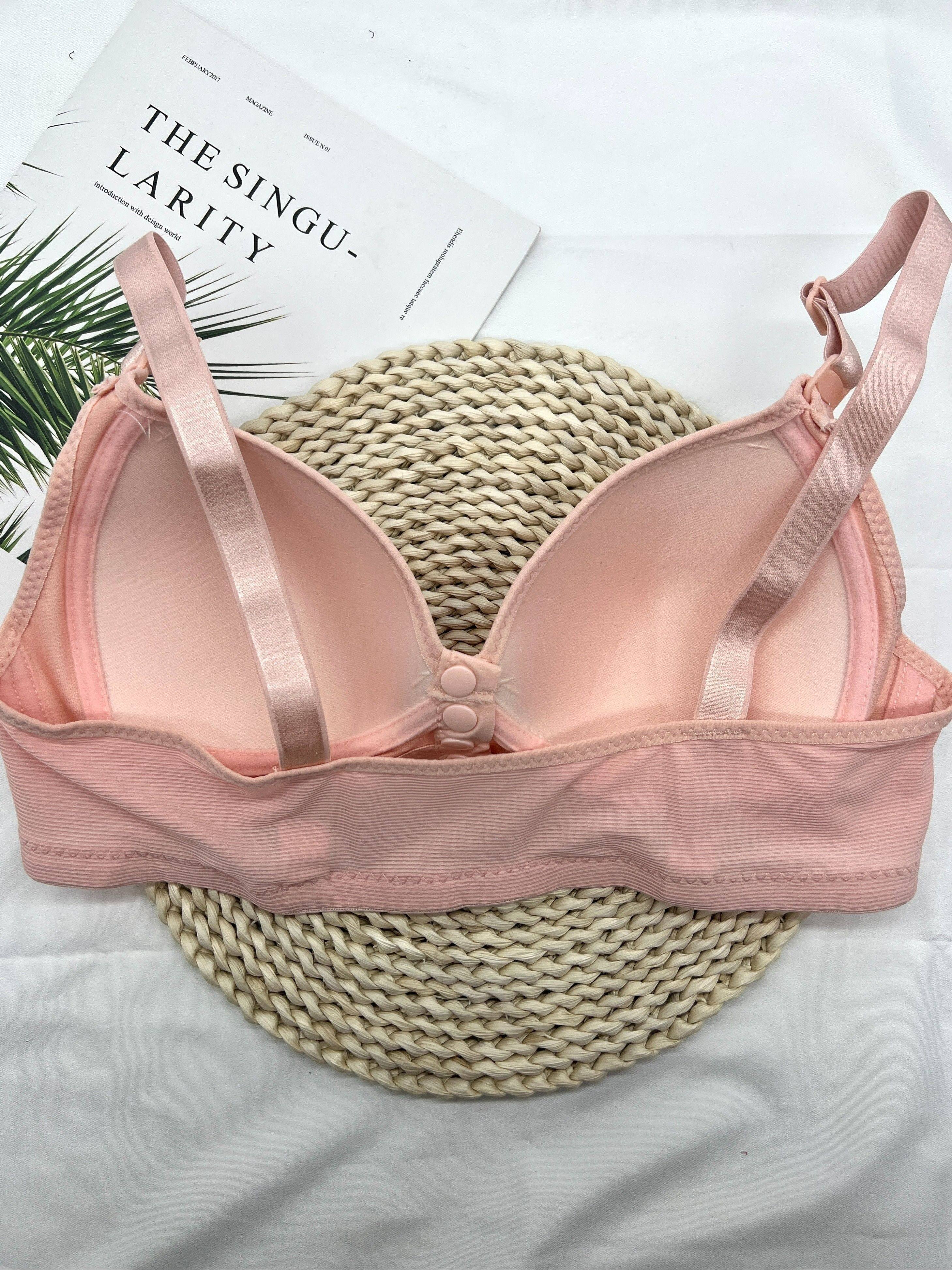 Women's Wireless Push-Up Bra with Front Buckle Comfortable Breathable Lingerie