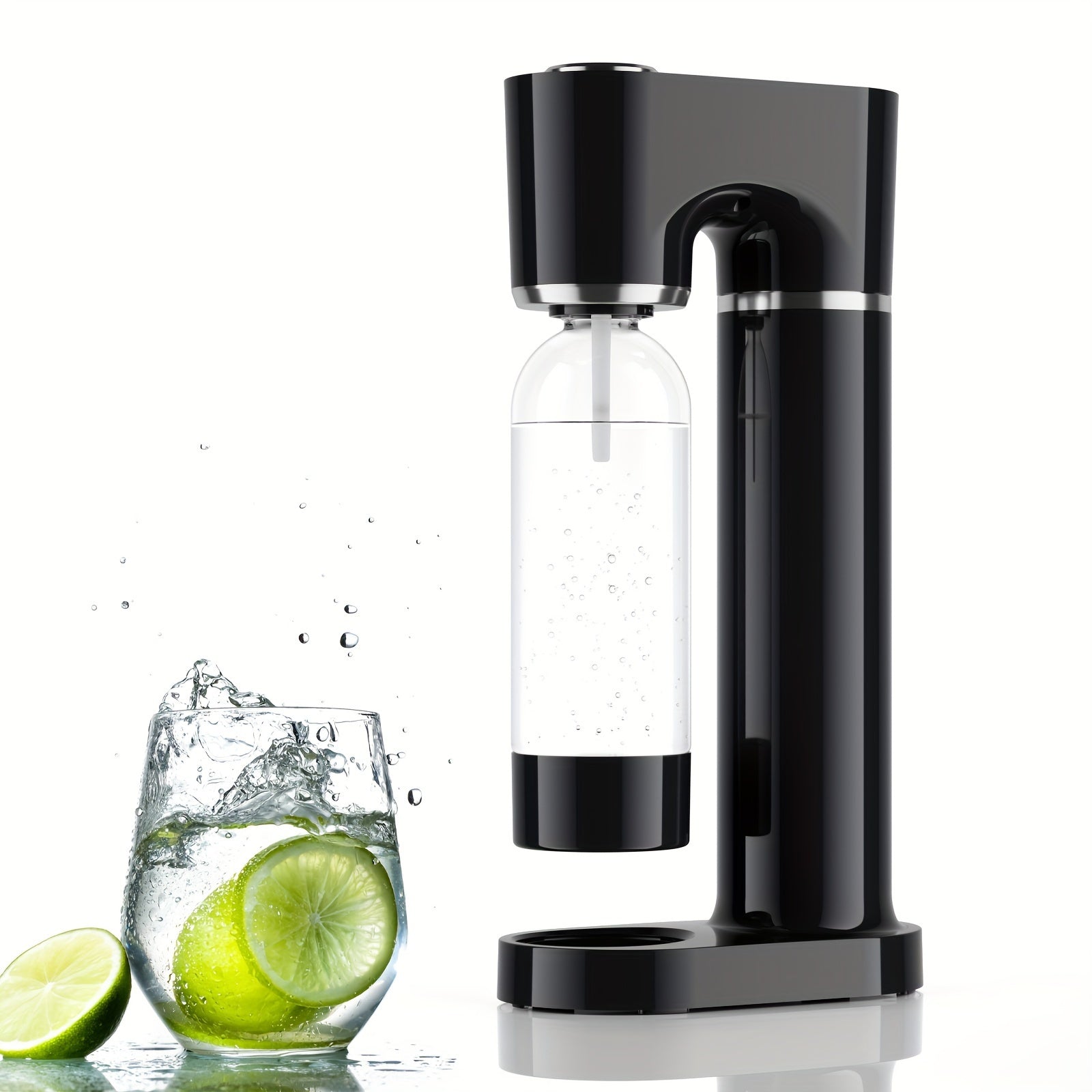 Qattiq disk Soda mashinasi, 1L Bpa-free qayta ishlatiladigan shisha bilan, 60L CO2 silindri bilan mos keladi. Toʻldirilmagan holatda ishlash, deflyatsiya tugmasi bilan, 10L gacha sigʻim.