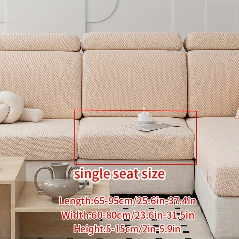 Современный жаккардовый чехол для дивана, изготовленный из прочного полиэстера и спандекса, не скользит, подходит для домашних животных, легкий в уходе, подходит для кресел и секционных диванов.