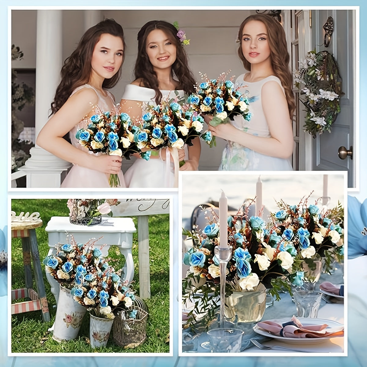 Uy bezaklari va to'y buketlari uchun sun'iy kuz gulzorlari