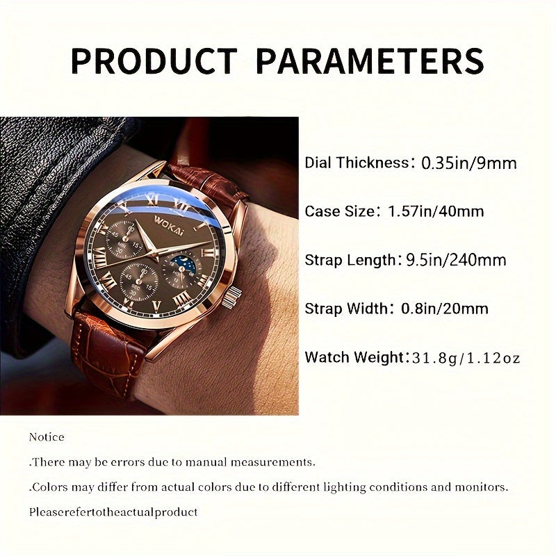 Men's Vintage Light Luxury Watch Simple Elegant Gift for Birthdays