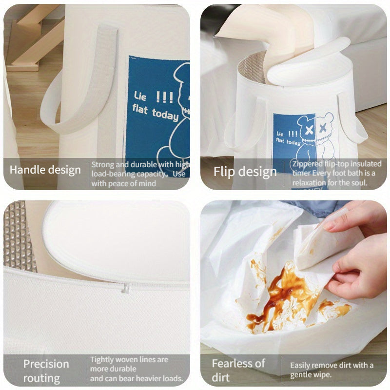 Portable Foot Spa Tub with Reinforced Lid and Storage Bag for Home and Travel