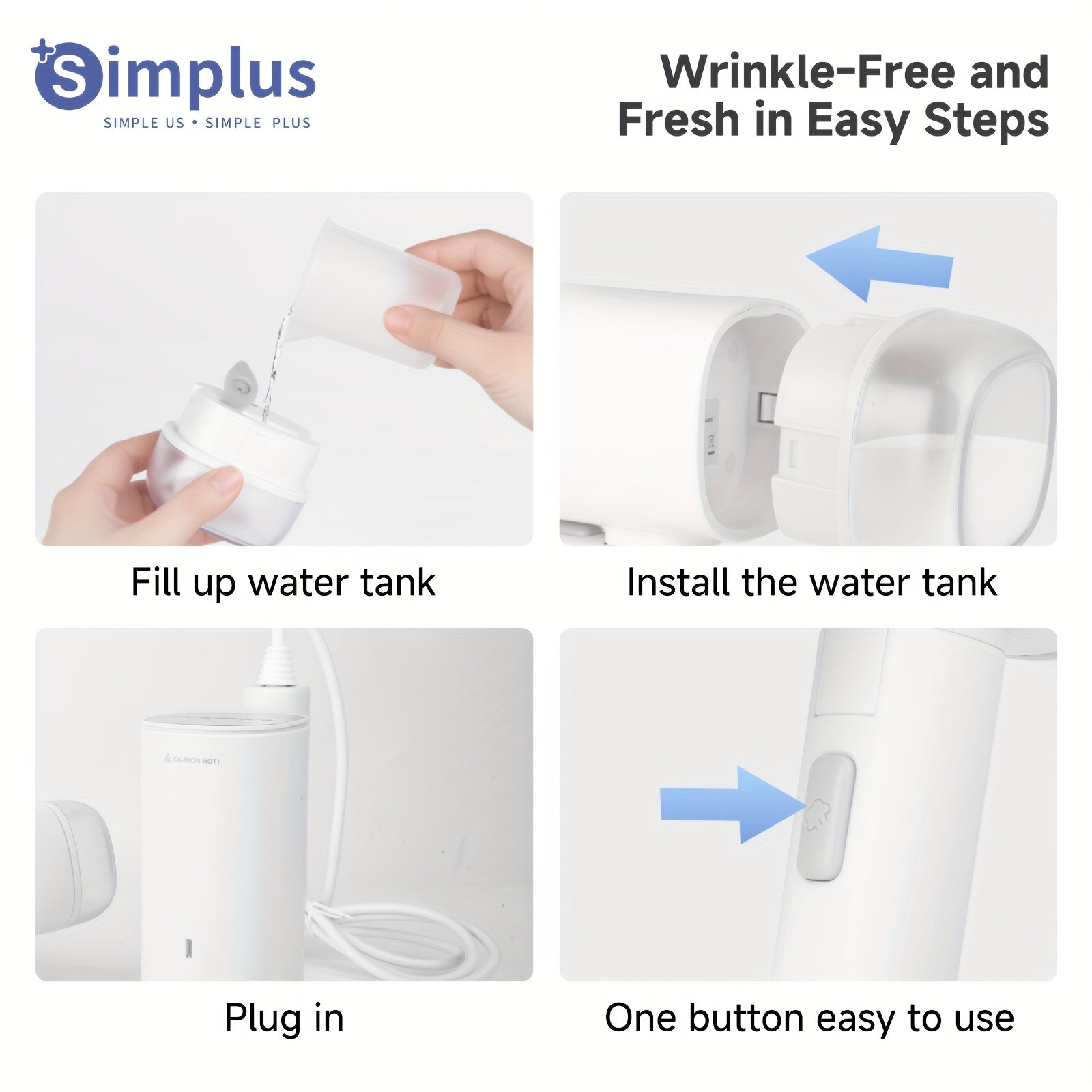 Portable Handheld Iron 120W Stainless Steel Panel Lightweight Travel Iron