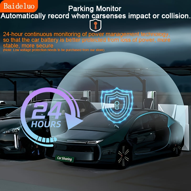 Front-Facing Dash Cam 1080P 2-Lens Car DVR with Built-In Camera