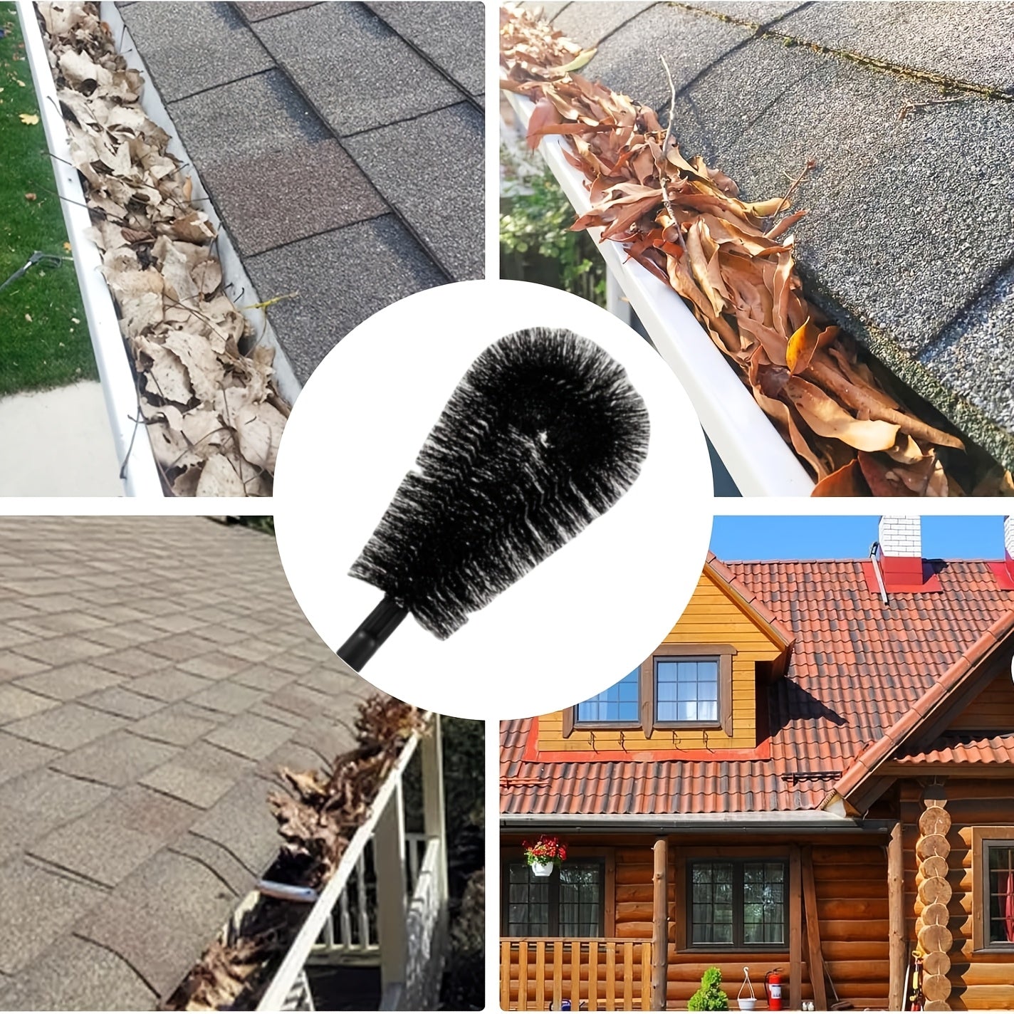 Telescopic Gutter Cleaning Tool 3.2M kengaytiriladigan chiqindilar choʻp toʻplami