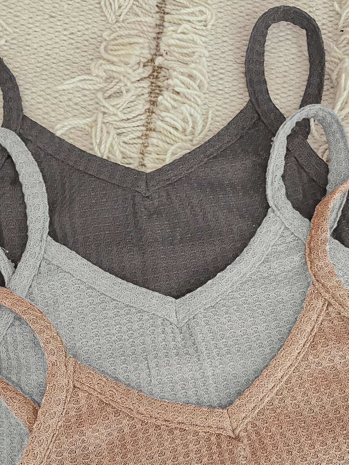 Women's Waffle Knit Pajama Set with V-Neck Top and Shorts Plus Size Lounge 6 Piece