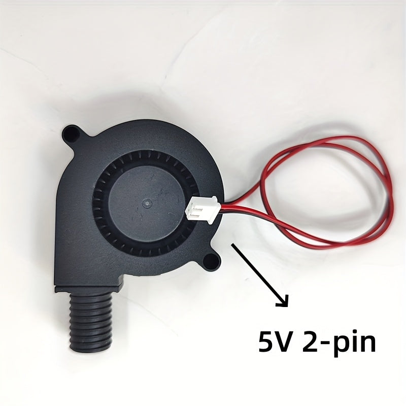 Mini Blower Fan 5015 USB Powered Silent Turbo Circular Air Outlet Black Plastic Compact