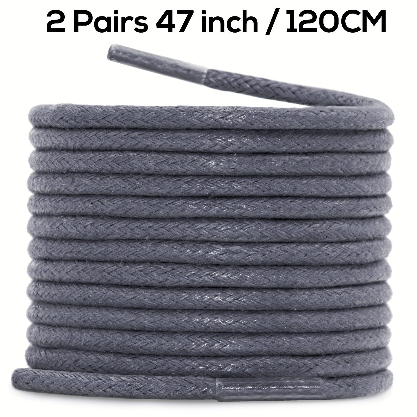 Unisex Waxed Shoelaces 0.25cm Thick Round Replacement Multi-Coloured 4 Pairs