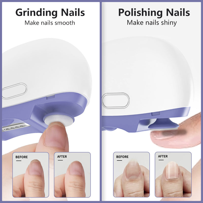 Electric Nail Clipper for Home Use Automatic Foot and Fingernail Trimmer Light Purple