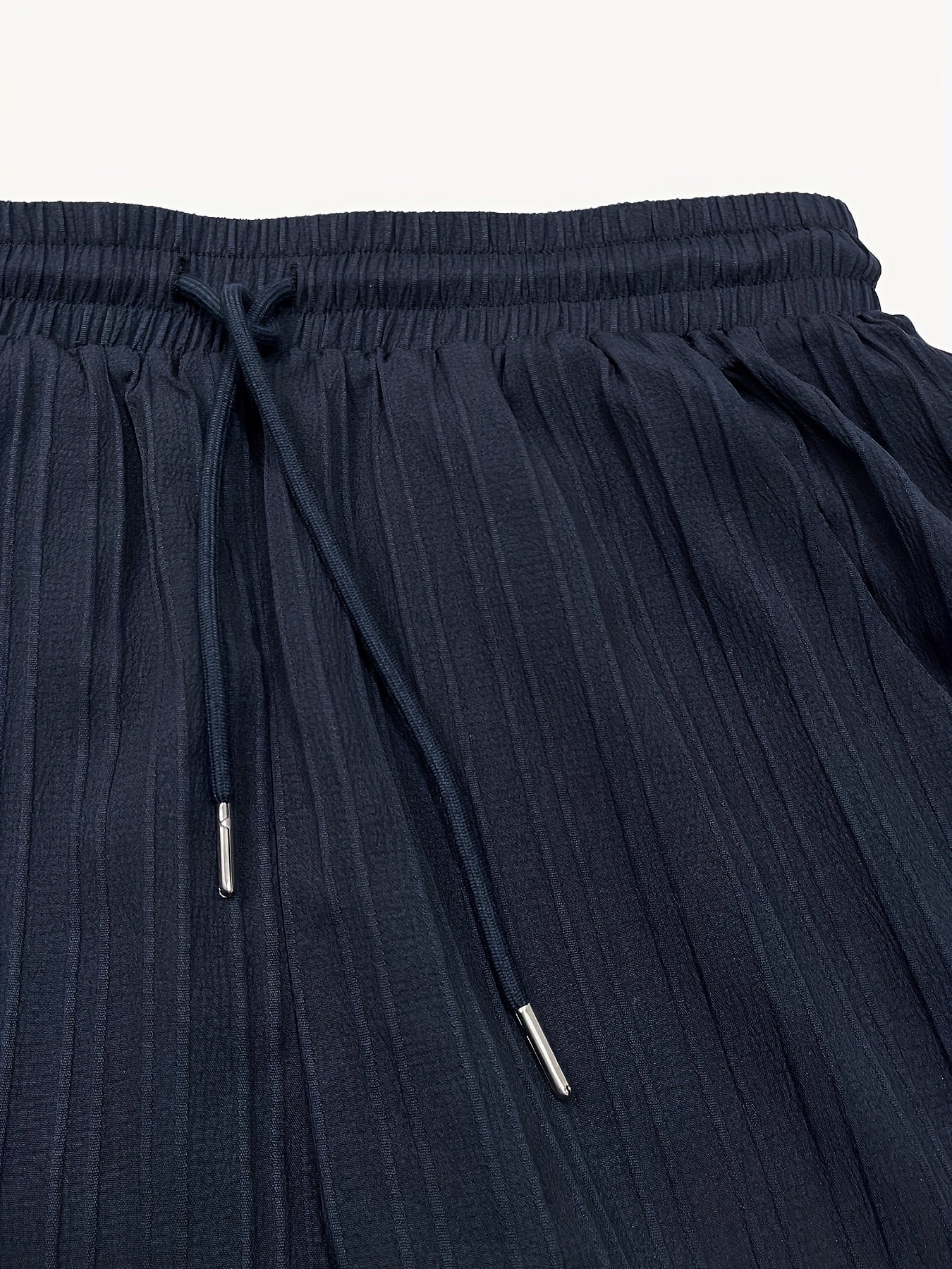 Men's Casual 2-Piece Outfit Solid Color Button-Up Shirt and Drawstring Shorts