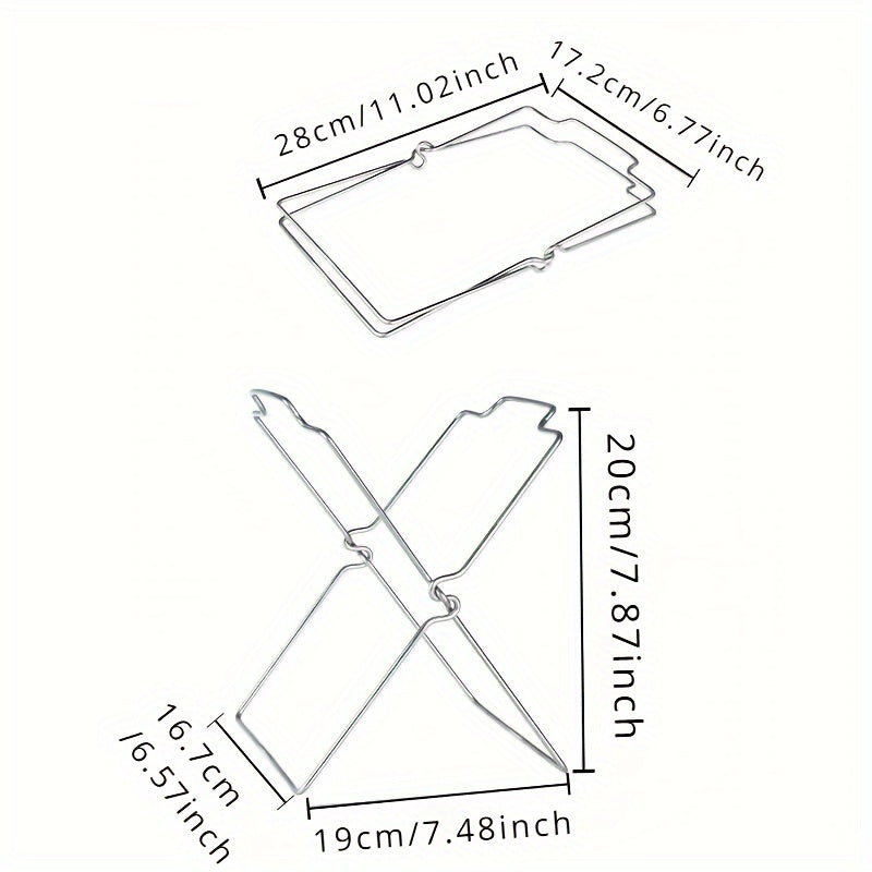 Stainless Steel Kitchen Garbage Bag Rack Stand with Foldable Holder Organizer