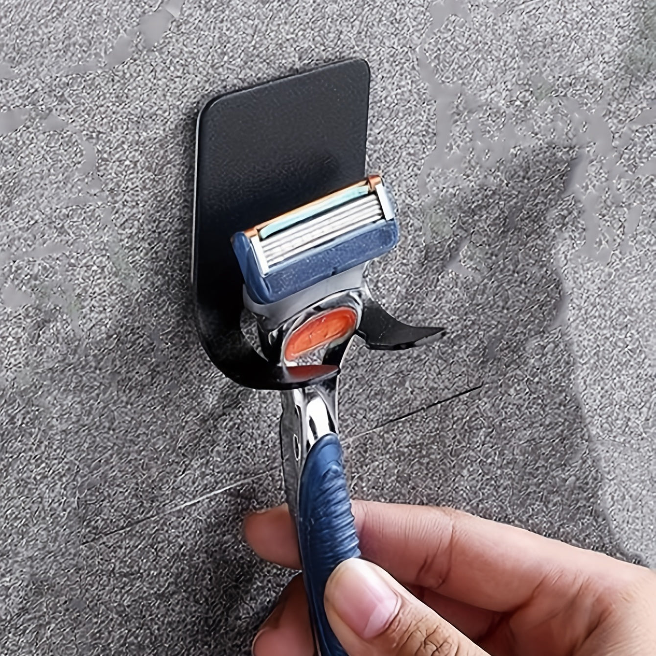 Soporte para maquinillas de afeitar de acero inoxidable para pared, organizador de ganchos sin costuras para baño