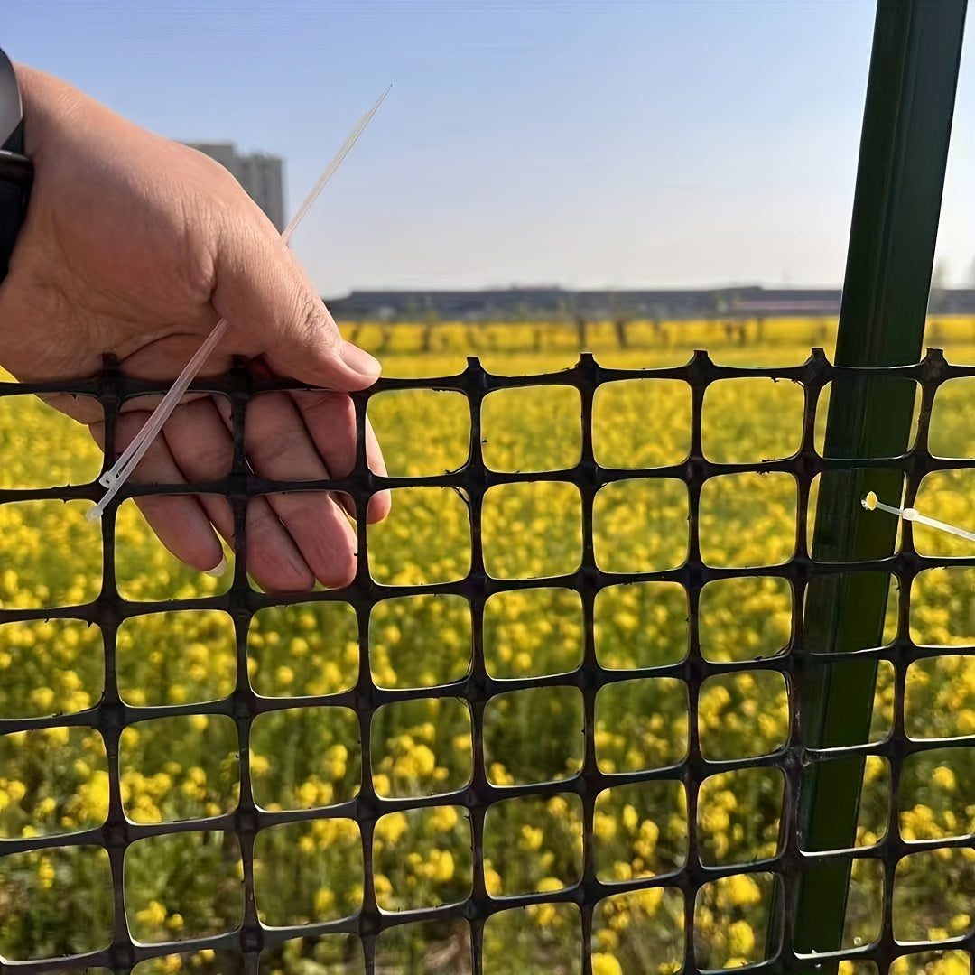 Valla de malla de plástico negro de 50m para jardín y granja con separación de agujeros de 2cm
