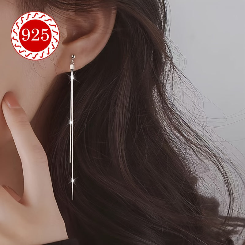 Sterling Silver Tassel Earrings for Women Hypoallergenic Stylish Jewelry for Weddings and Gifting