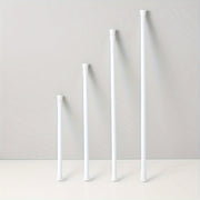 White Painted Non-Perforated Retractable Curtain Rod for Bathroom and Living Room Set
