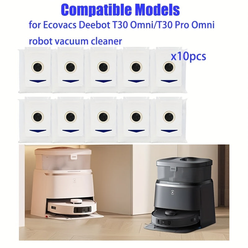 Robot Vacuum Bags Pack of 10 3L Large Capacity Durable Non-Woven Fabric