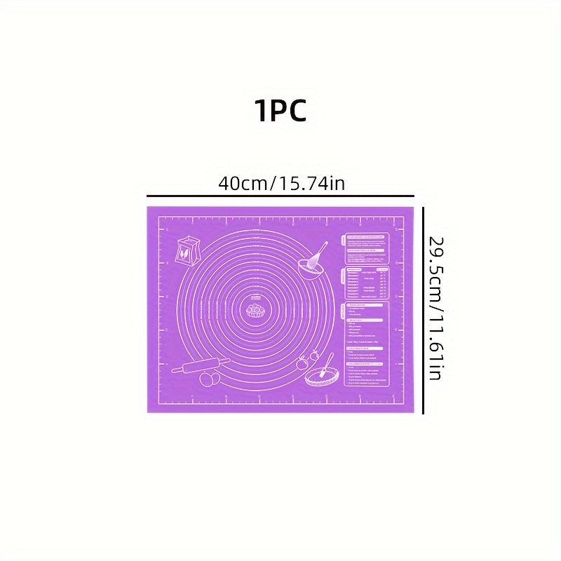 Oson pishirish va yoğurish uchun qo'shimcha qalin oziq-ovqat darajasidagi xamir mato, 5 rangda va 2 o'lchamda mavjud.