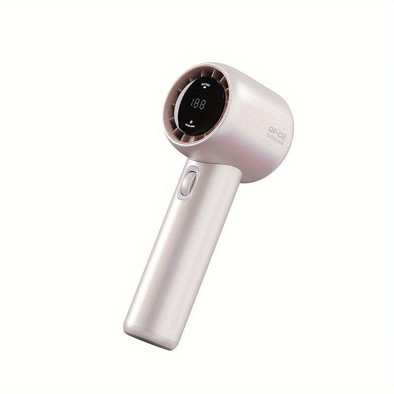 Portable Handheld Fan with Digital Display, Ultra-Quiet, Rapid Cooling
