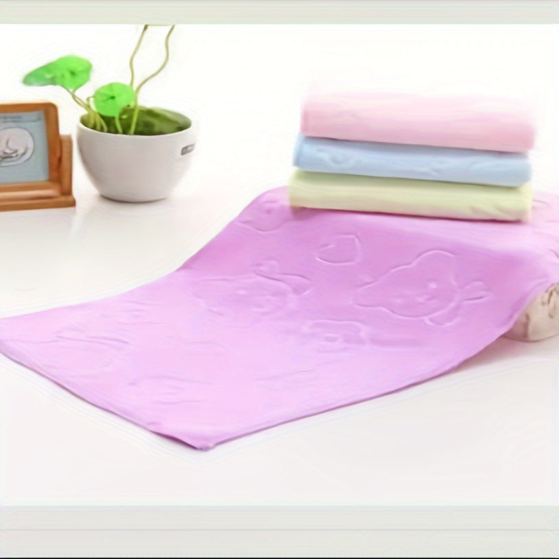 Yumshoq mikrofiber qo'l sochiq, sevimli ayiq dizayni bilan, yuqori singdiruvchi va qalin, hammom uchun ideal, 35.0x75.01 sm, zamonaviy uslub.