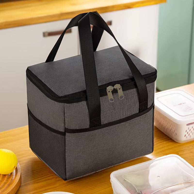 Insulated Lunch Bag Canvas Large Capacity Portable Food Storage for Women