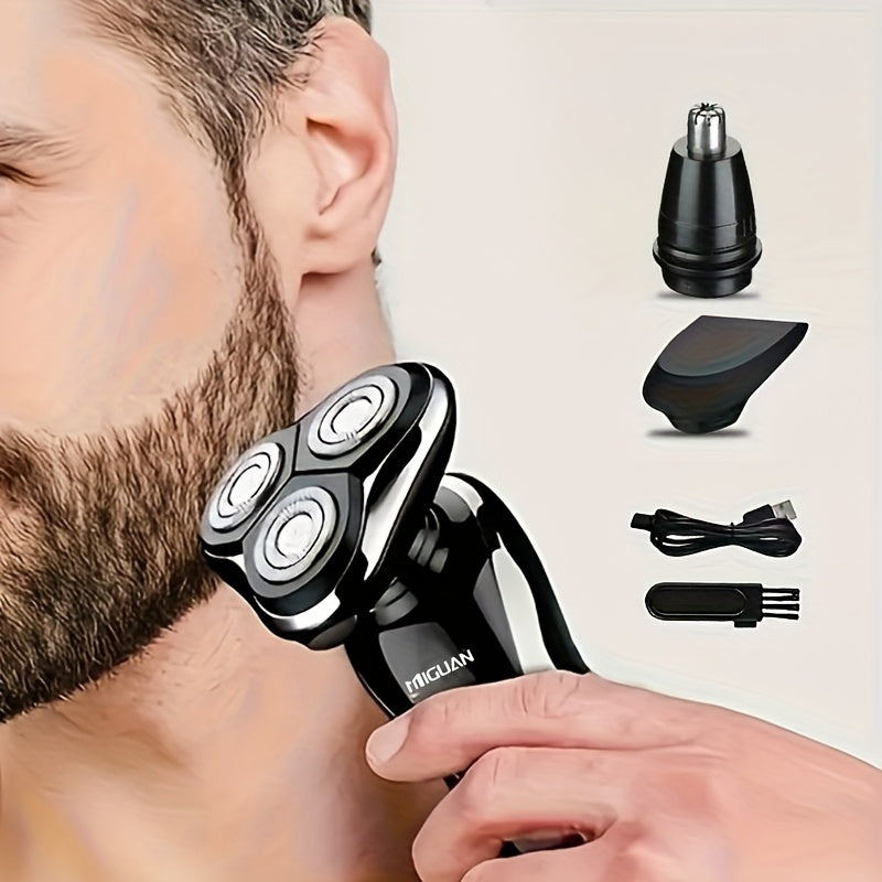 MIGUAN erkaklar uchun elektr qirqish mashinasi, burun sochlarini qirqish uchun trimmer va raqamli displey bilan.
