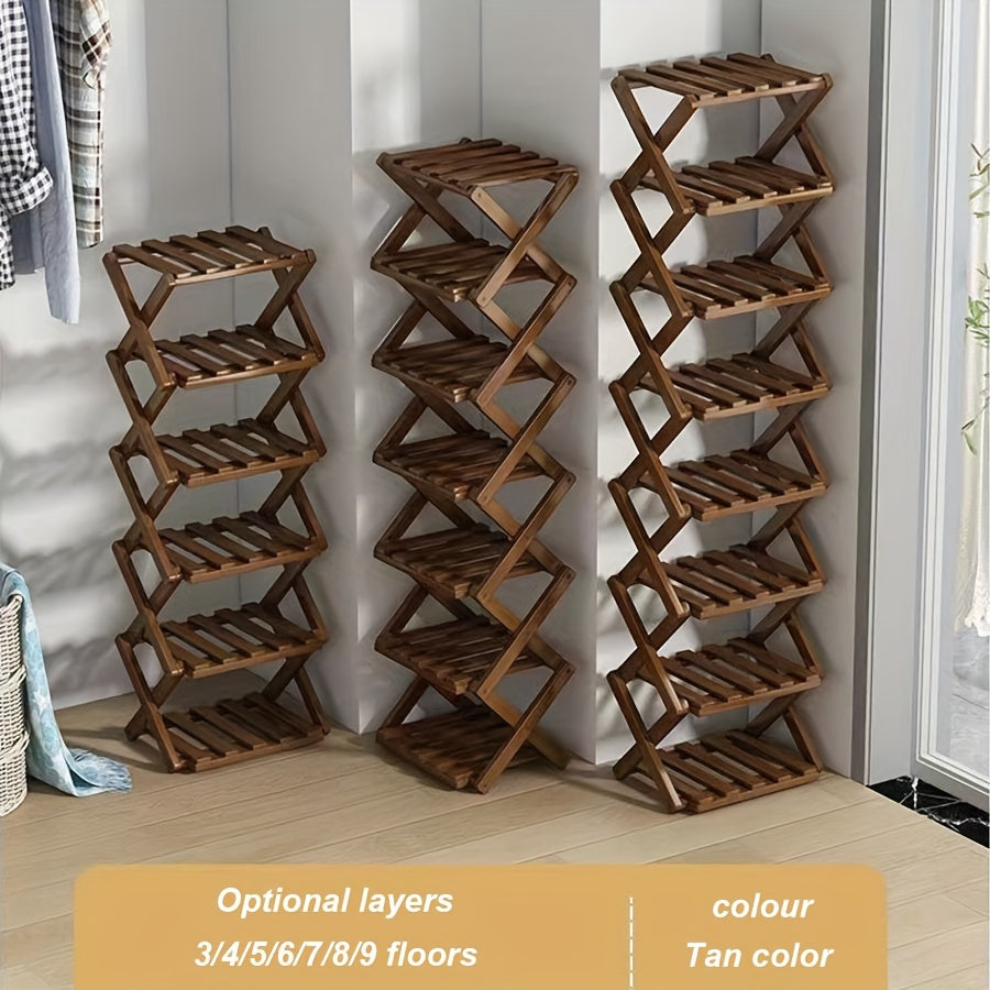 Free Installation Retractable Shoe Rack 3-9 Layers Space Saver for Narrow Doors