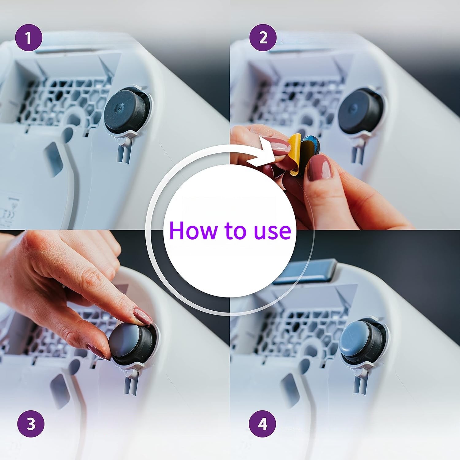 Set of 3 Plastic Gliders for Food Processors Oven-Safe Appliance Moving Accessories