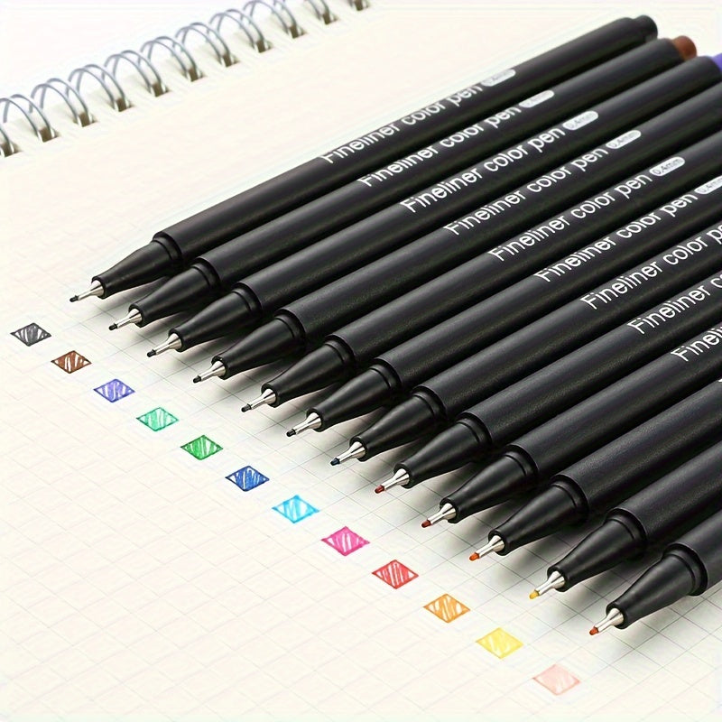 RIANCY brendi tomonidan chizish, rang berish, eskiz qilish va dizayn qilish uchun 0.4mm nibli nozik qalam rangli qalamlar.