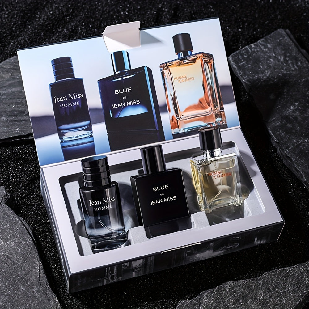 Set de regalo de colonia para hombre, 3 piezas, floral, cítrico, amaderado, de larga duración