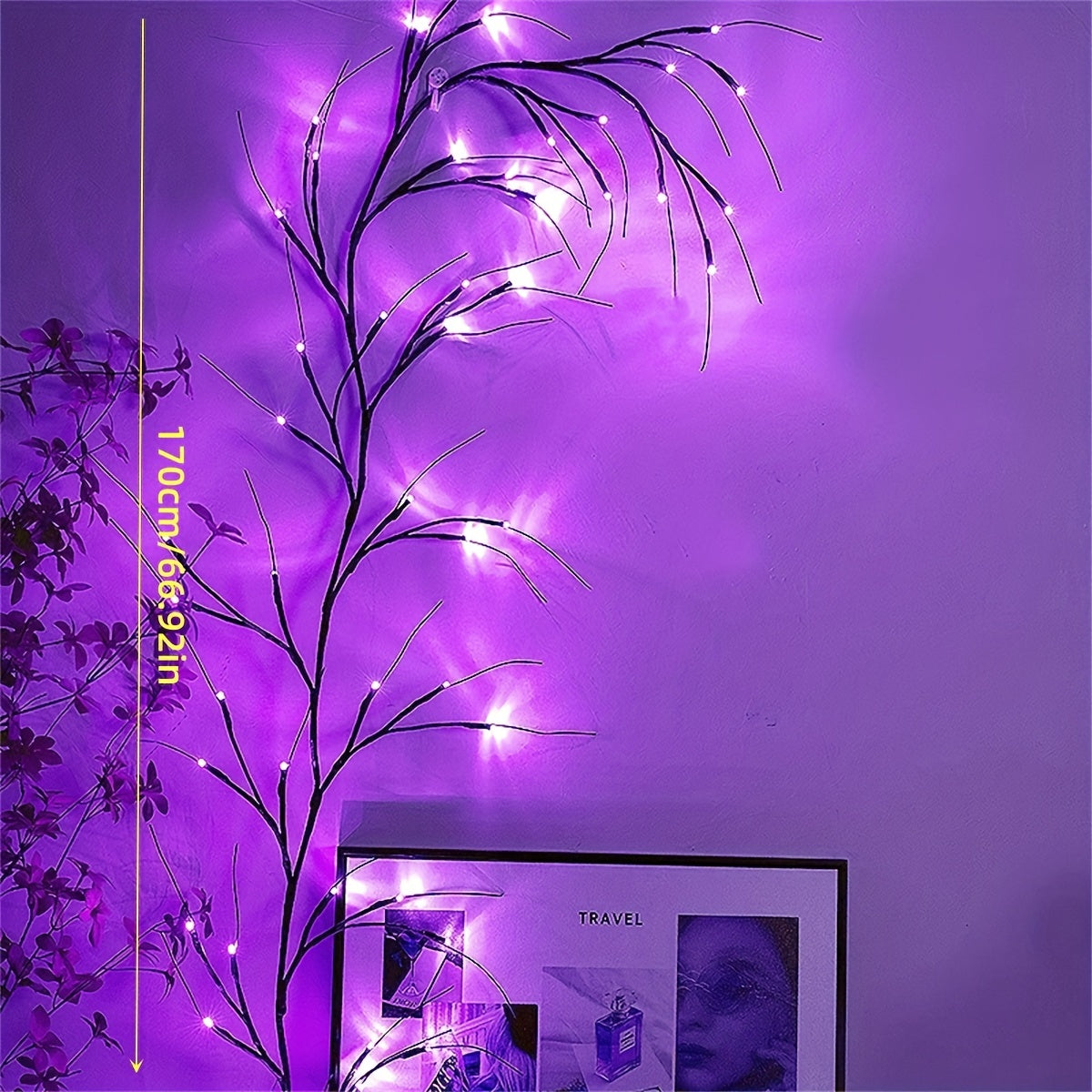 180 LED Waterfall Tree Fairy Lights with 9 Drops 2m Indoor USB Decor for Valentine's Day St. Patrick's Day Easter