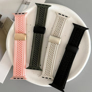 Nylon Braided Magnetic Buckle Watch Strap for Apple Watch Series Ultra S10 S3 38mm 49mm Men Women