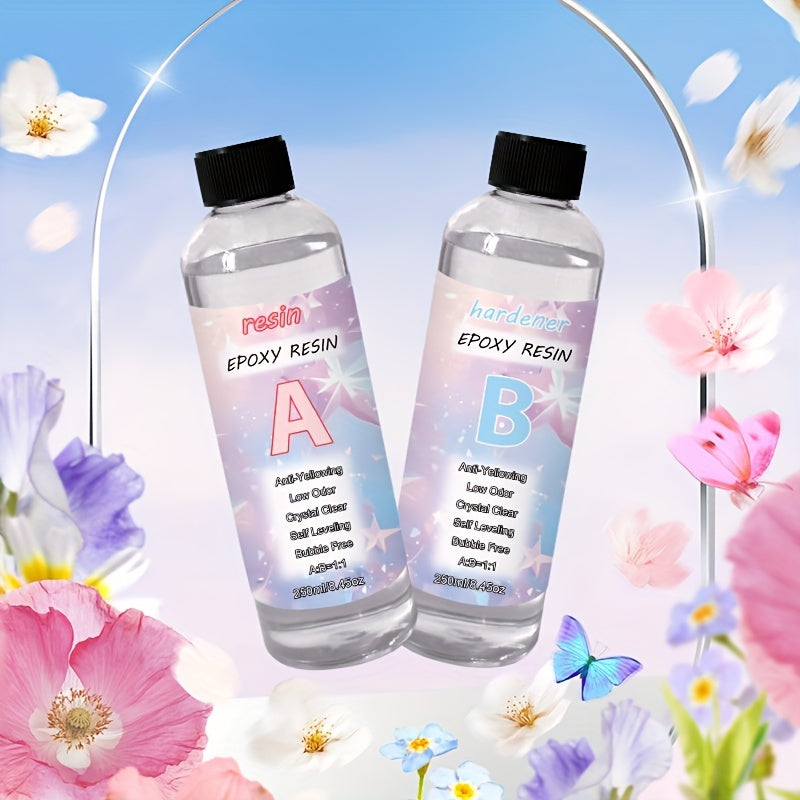 Epoxy Resin Kit 1:1 Mixing Ratio Transparent for DIY River Tables High Hardness