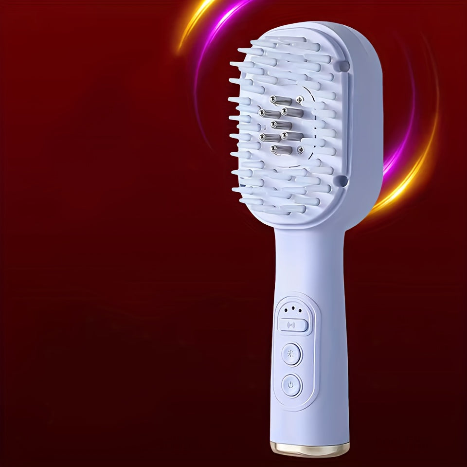 Masajeador eléctrico para cabeza con calefacción, vibración y batería recargable