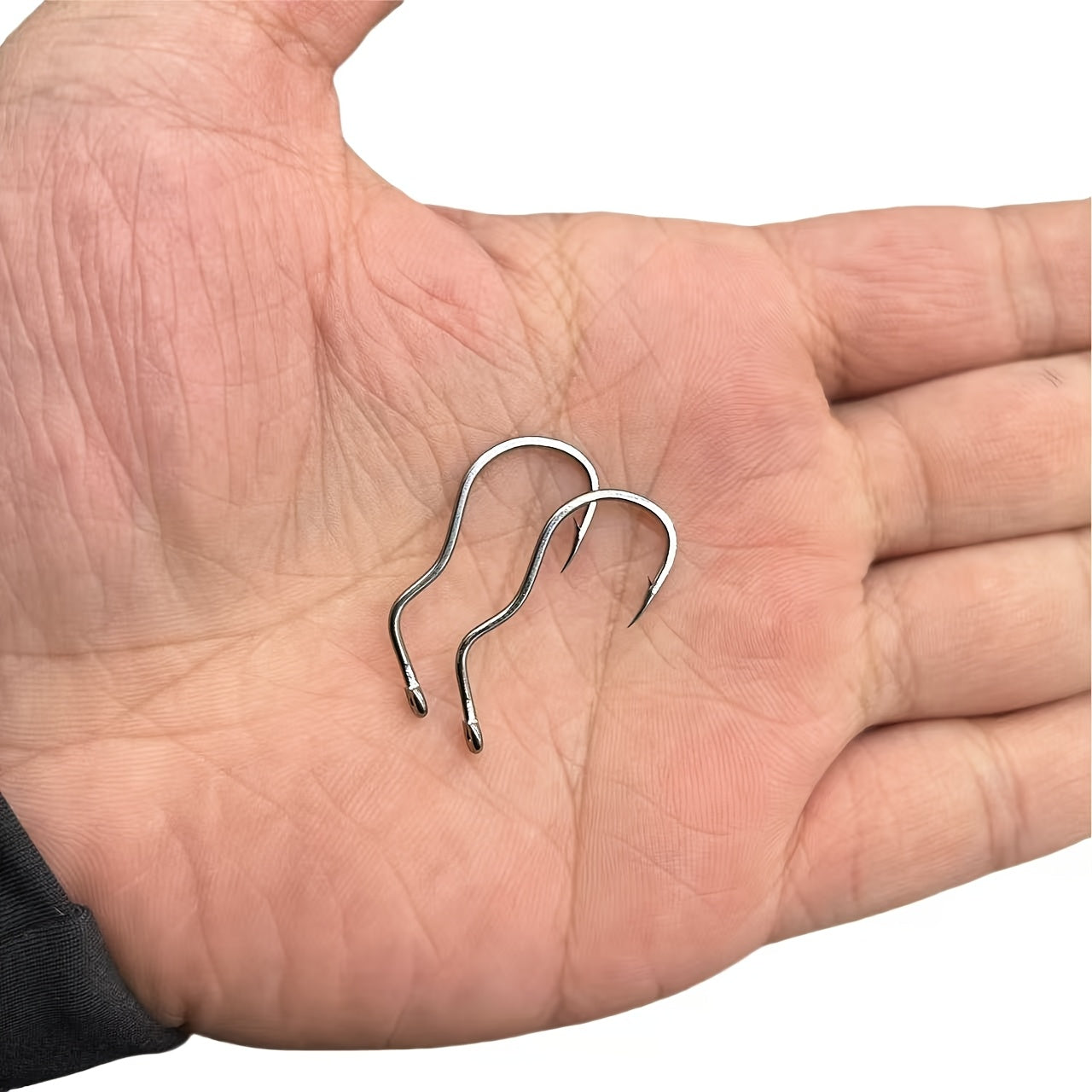 120 dona dengiz baliq ovlash tishlari No 13-17 Doira tutqichi, yugurishni oldini oluvchi, tishlangan karbon po'lat