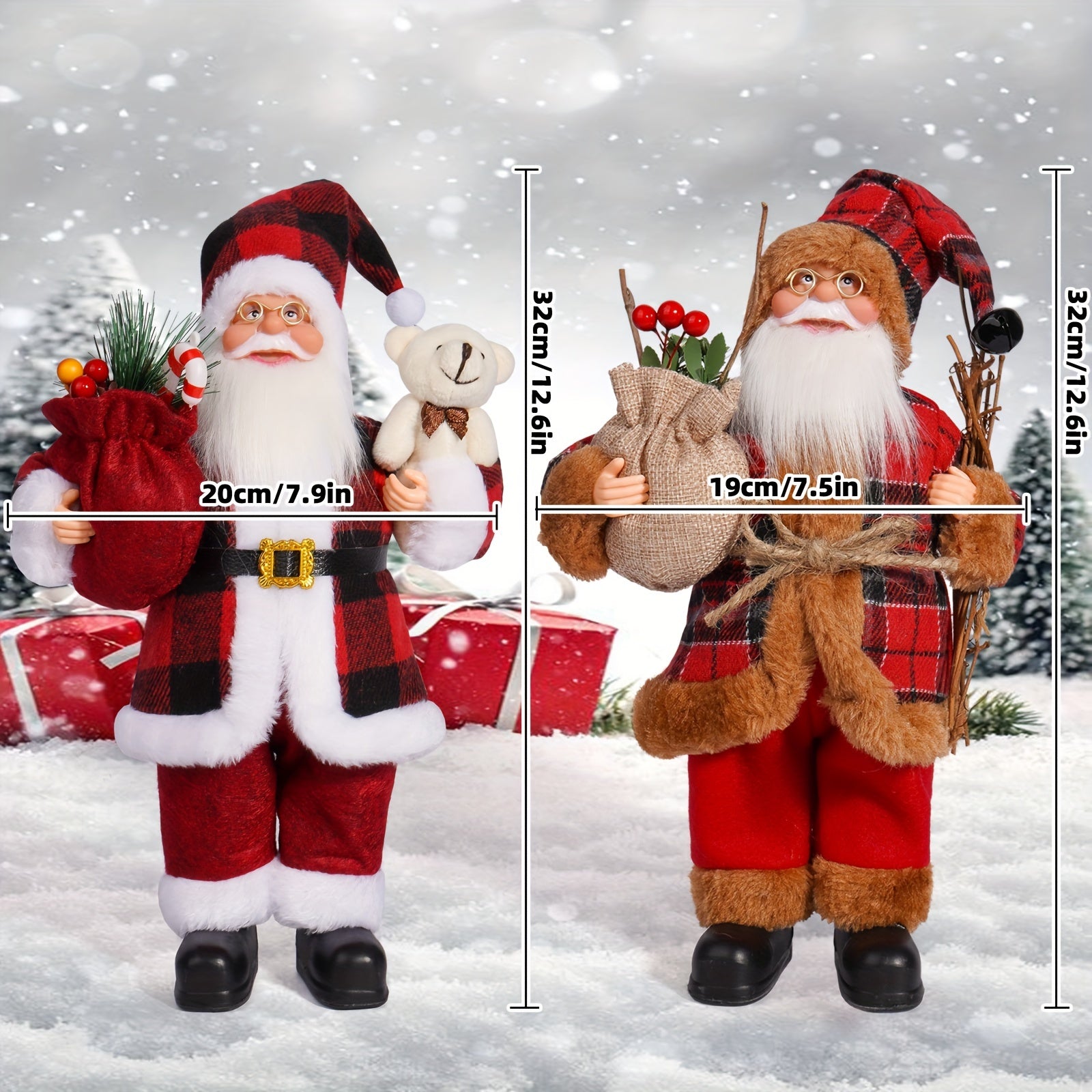 Christmas Decorations with Santa Claus and Gifts for Festive Atmosphere