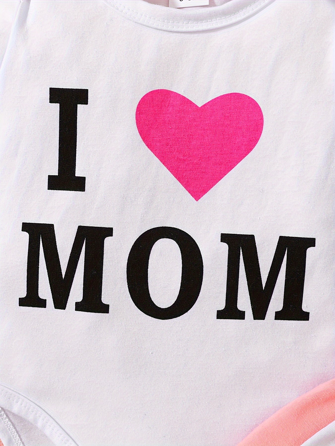 Baby Girl Boy 3-Piece Knit Pant Set with Matching Hat I Love Mom Dad Fall Winter