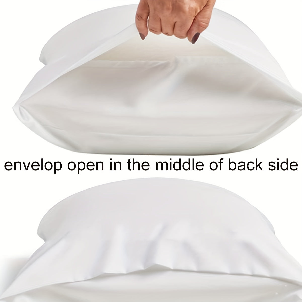 Набор из 2 наволочек из микрофибры с однотонной окраской, с конвертным отверстием, для дивана, кресла, декора гостиной