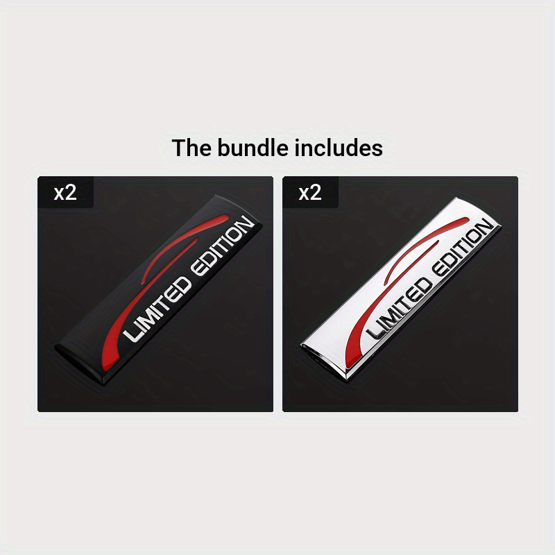Insignia de pegatina de coche de metal cromado edición limitada, emblema, calcomanía, ajuste universal