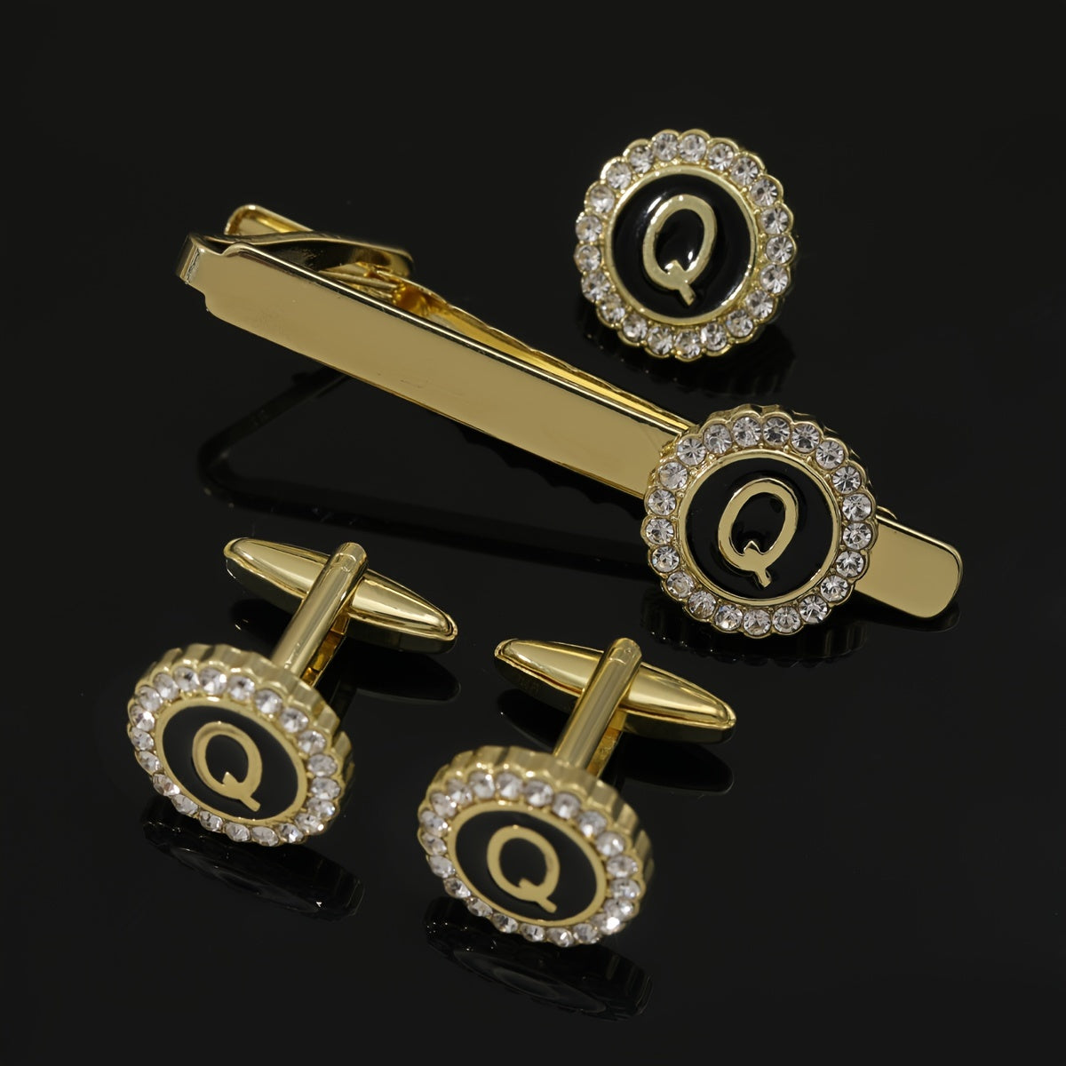 Men's All-Inclusive Accessory Set with Tie Clips Cufflinks Brooches Limited Edition