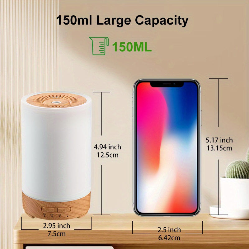 Мини-увлажнитель с эфирными маслами USB с яркими светодиодными огнями для спальни и офиса